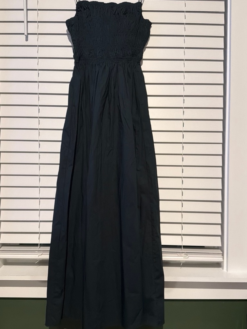 NWT Moon River Smocked Dark Green Maxi Dress